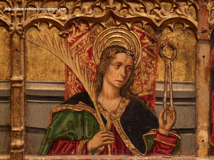 SANTA APOLONIA, PATRONA DE LOS DENTISTAS. TABLA GTICA